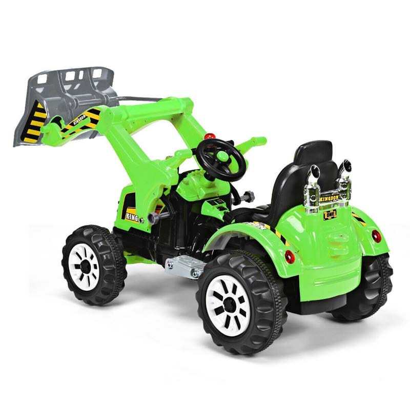 12V Kids Ride-On Excavator Truck, Battery-Powered Construction Vehicle with Front Loader Shovel, Ride-On Digger Toy for Boys Girls Ages 3-8