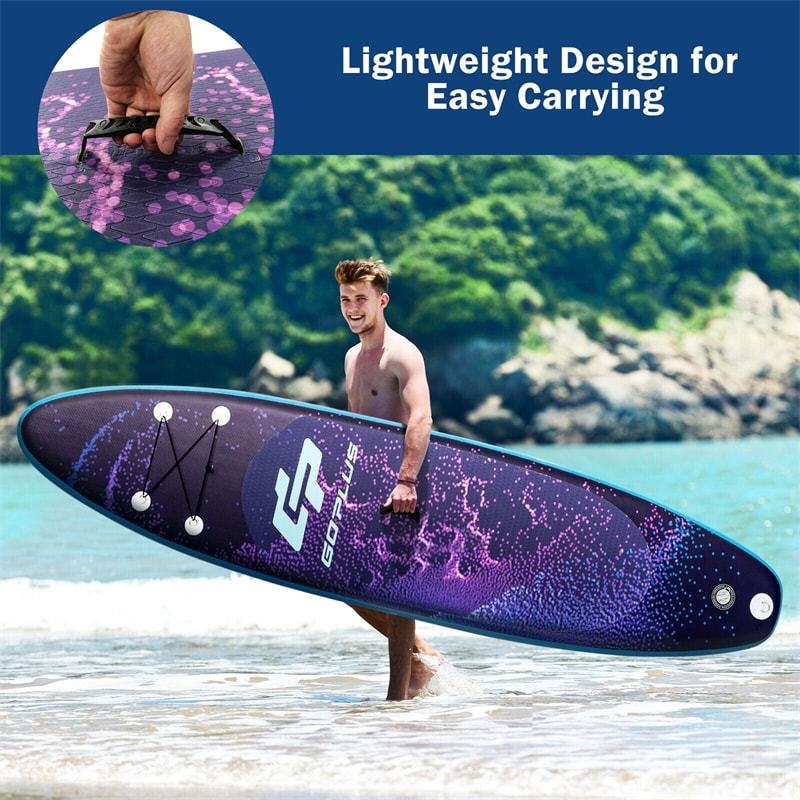 10.5' Inflatable Stand Up Paddle Board with Backpack Aluminum Paddle Pump