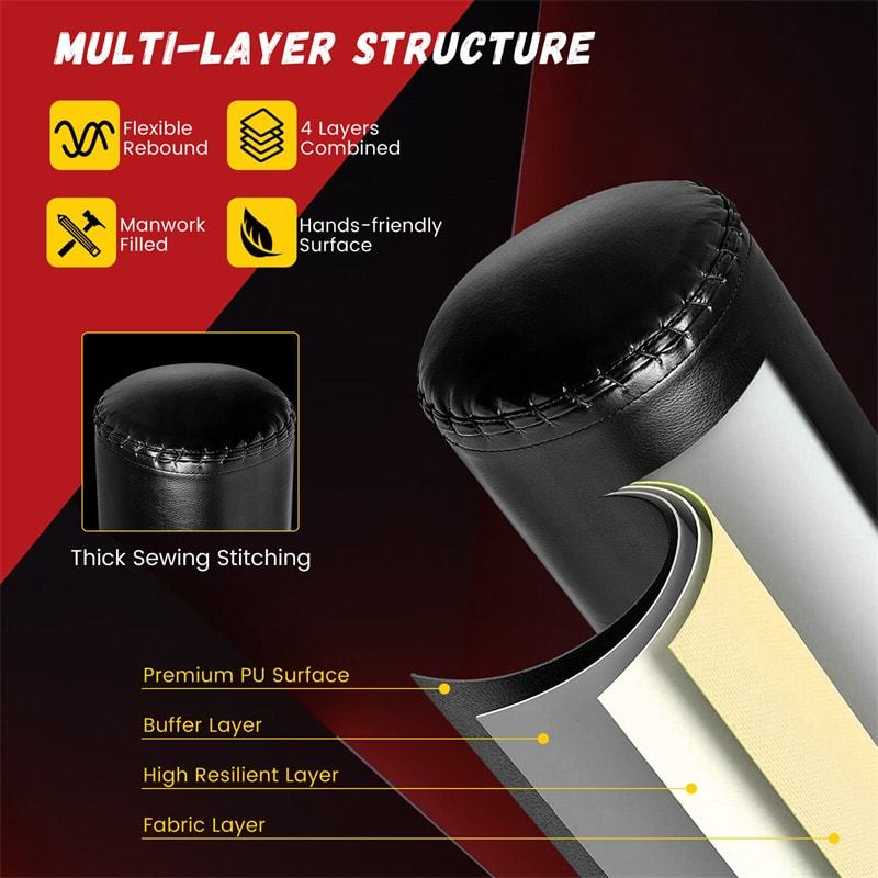 Freestanding Punching Bag 71" Heavy Boxing Bag with Suction Cup Fillable Base & Boxing Gloves, Kickboxing Training Bag for Adults Youth Kids