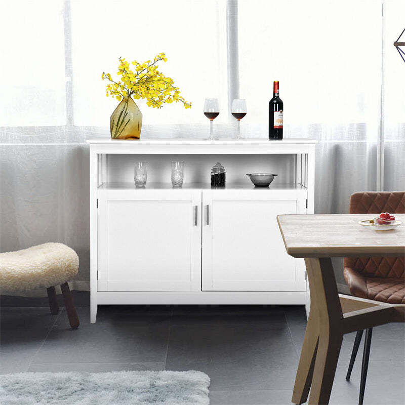 Modern Buffet Cabinet, Freestanding Wood Kitchen Sideboard with Storage, Adjustable Shelf, 2 Doors, Dining Console Table for Living Room Hallway