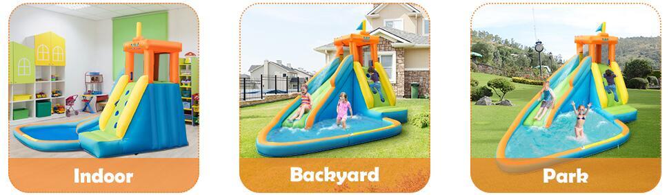 Outdoor Kids Inflatable Water Slide Bouncy Castle without Blower
