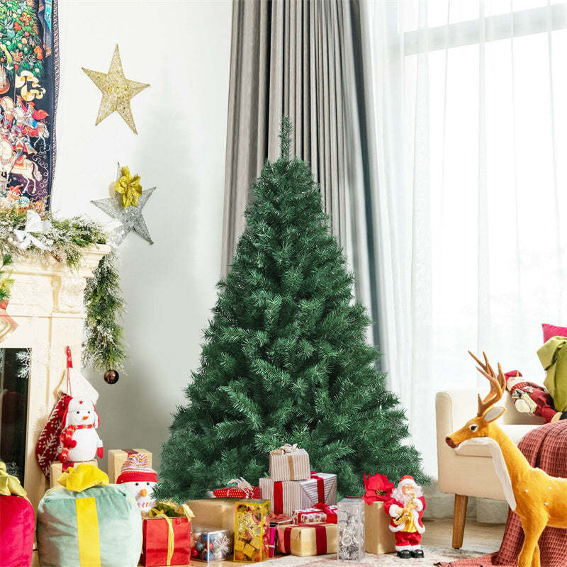 5ft Purely Green Hinged Artificial Christmas Tree with Metal Stand