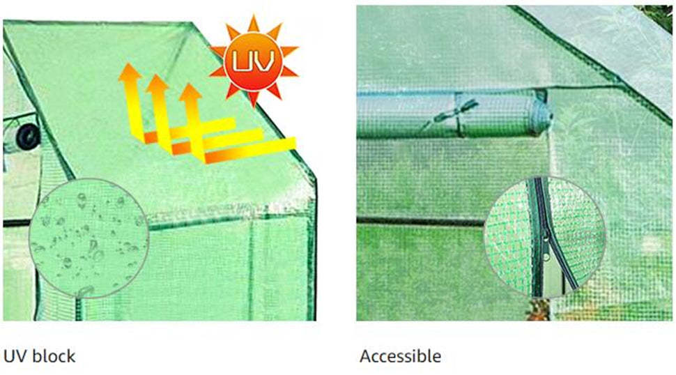 4 Tier 4 Shelves Mini Portable Walk-in Plant Greenhouse for Outdoors and Indoors