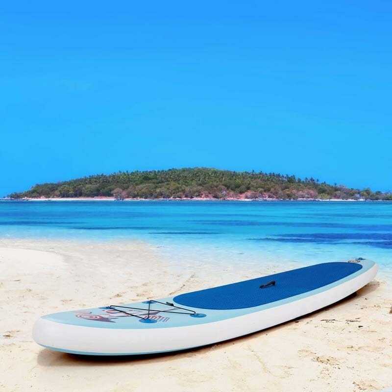 10FT Inflatable Stand Up Paddle Board SUP Board with Adjustable Paddle, Hand Pump, Leash, Accessory Pack, Carrying Bag & Repair Kit