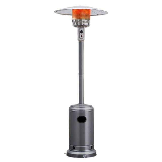 50,000 BTU Propane Patio Heater, Standing Outdoor LP Gas Heater with Wheels, Stainless Steel Burner & Tip-Over Protection for Garden Backyard