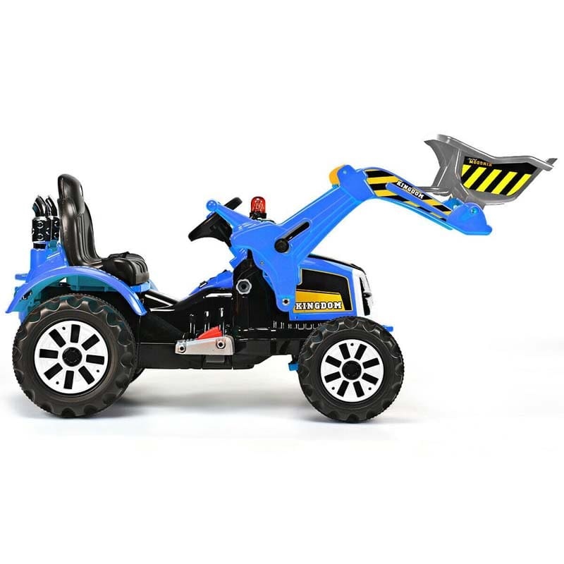 12V Kids Ride-On Excavator Truck, Battery-Powered Construction Vehicle with Front Loader Shovel, Ride-On Digger Toy for Boys Girls Ages 3-8