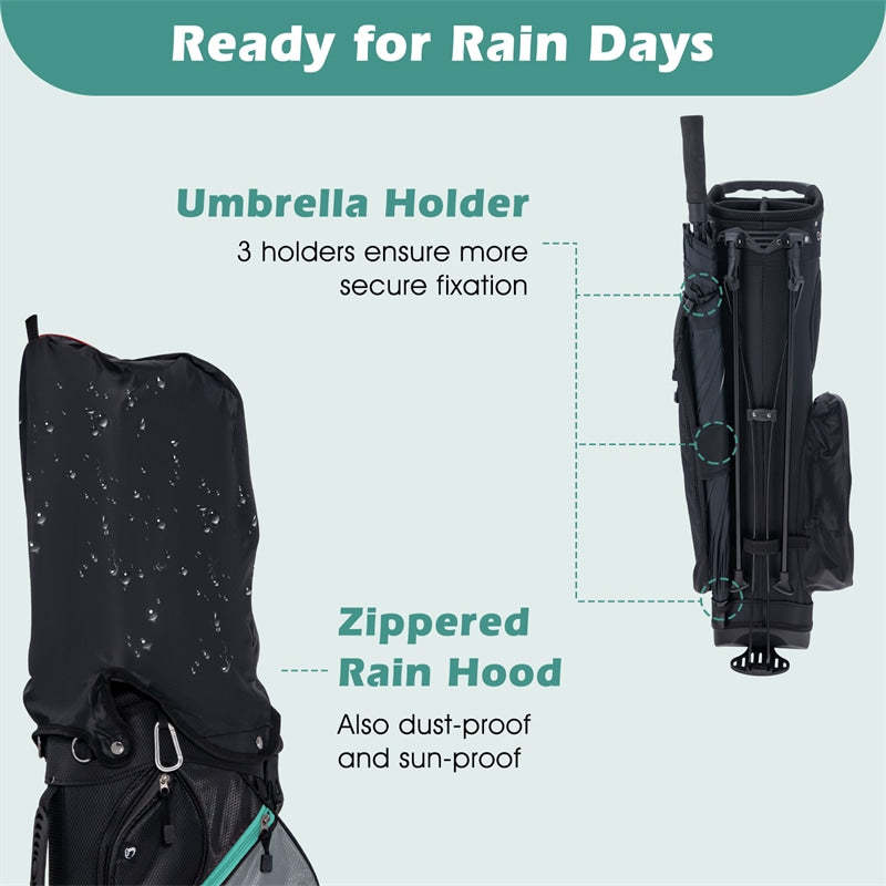12 Pieces Men's Complete Golf Club Set Right Hand, Golf Club Package Set with 460CC Alloy Driver, #3 Fairway, Rain Hood, Portable Golf Stand Bag