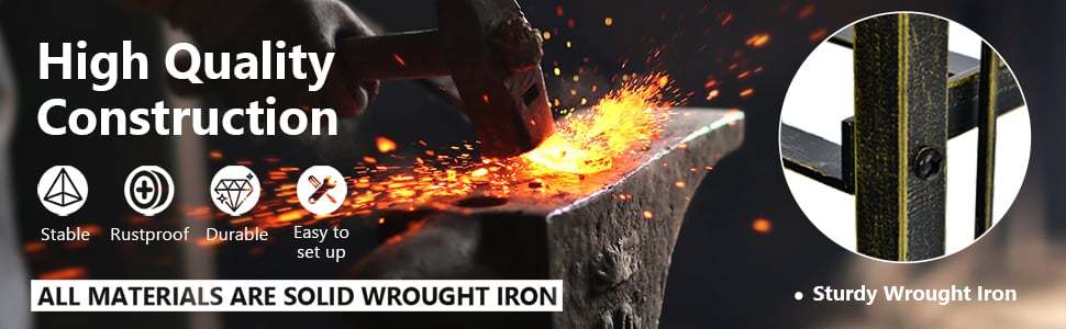 Firewood Rack with 4 Fireplace Tools Set, Wrought Iron Log Rack Wood Storage Firewood Holder for Outdoor Indoor