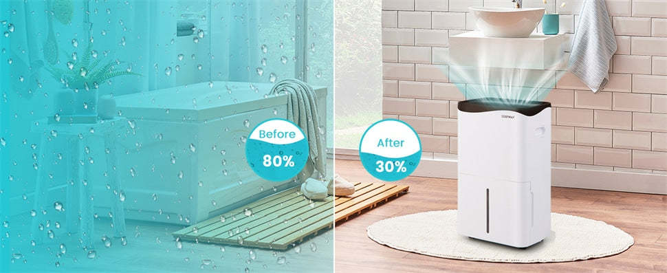 5500 Sq.Ft Dehumidifier for Home Basements, 100-Pint Dehumidifier with Smart App & Alexa Control and Drain Hose