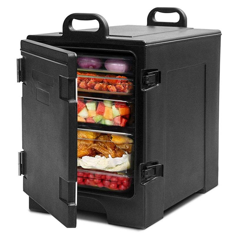 81 Quart End-Loading Insulated Food Pan Carrier Food-Grade LLDPE Material Portable Food Warmer for 5 Full-Size Pans