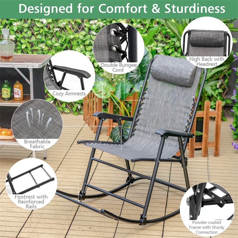 Amazon Outdoor Folding Rocking Chair With Canopy Best Portable