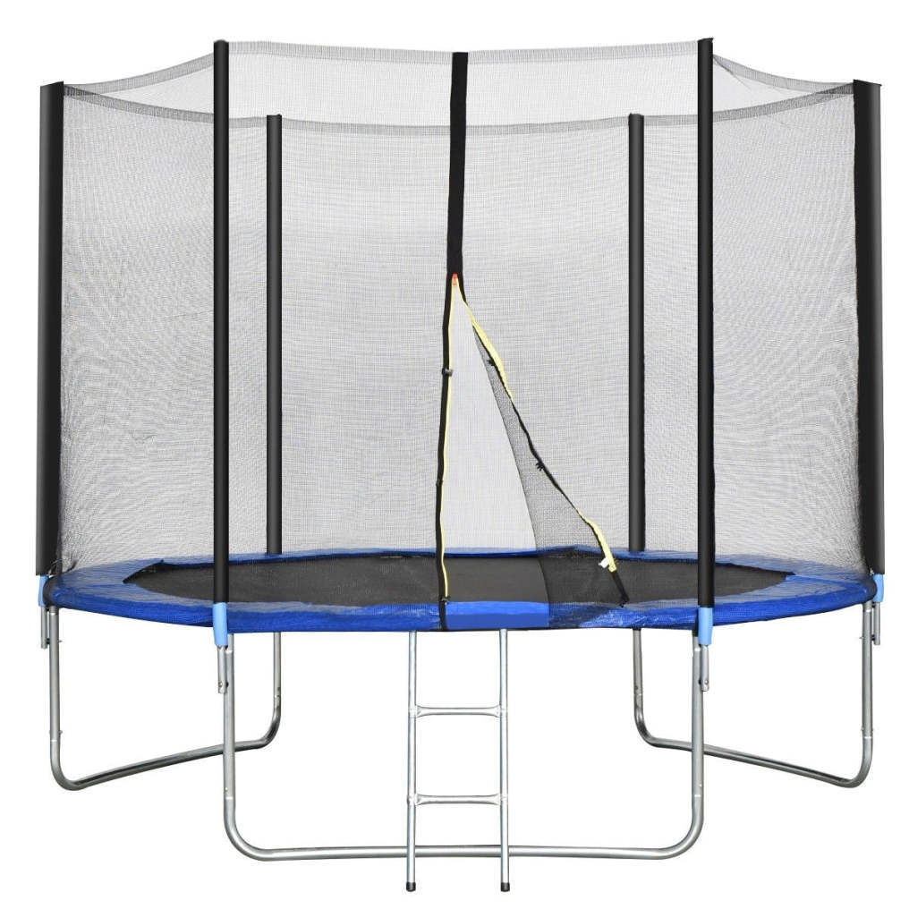10ft 3 Legs Trampoline Combo Bounce Jump with Spring Pad and Enclosure Net
