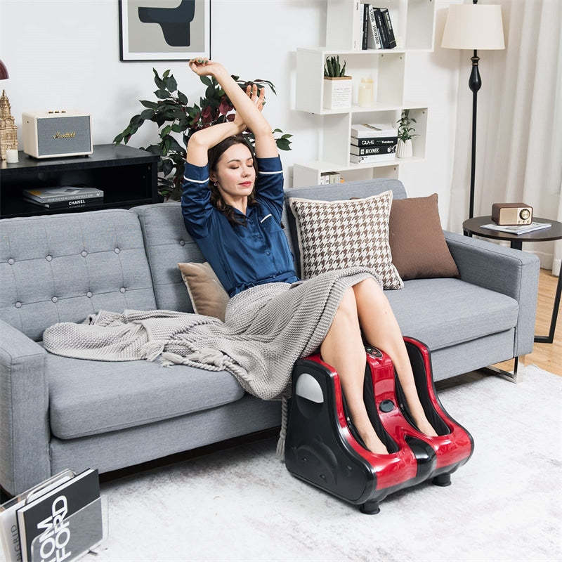 Foot and Calf Massager with Heat, Electric Foot Massage Machine Shiatsu Deep Kneading & Rolling Vibration for Leg Relaxation