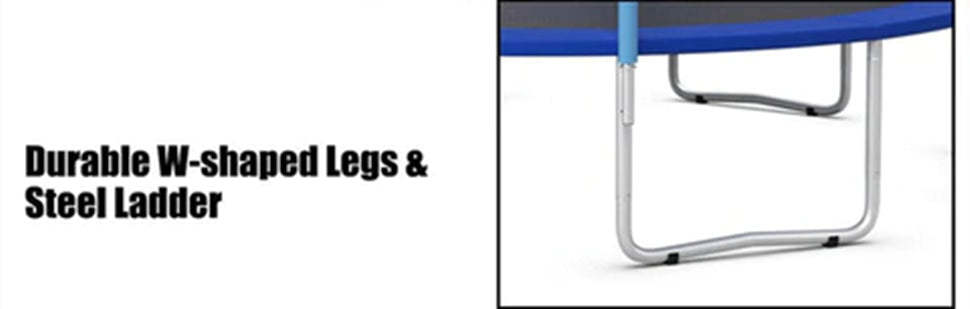 15 Ft Trampoline Combo with Enclosure Net and Basketball Hoop