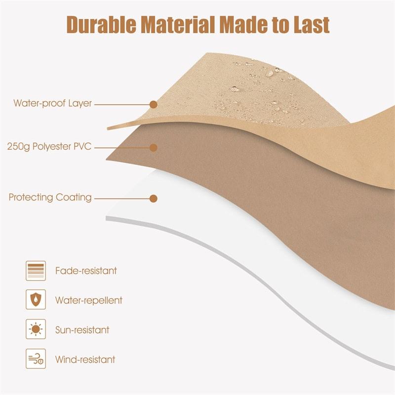 11FT Waterproof Outdoor Parasol Cover Umbrella Cover for Round Offset Cantilever Umbrella