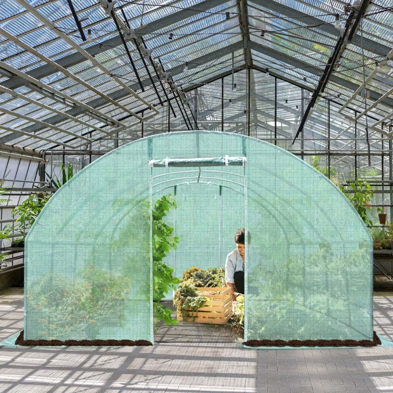 Portable Walk-in Greenhouse Backyard Garden Plant Grow Tents with 8 Windows