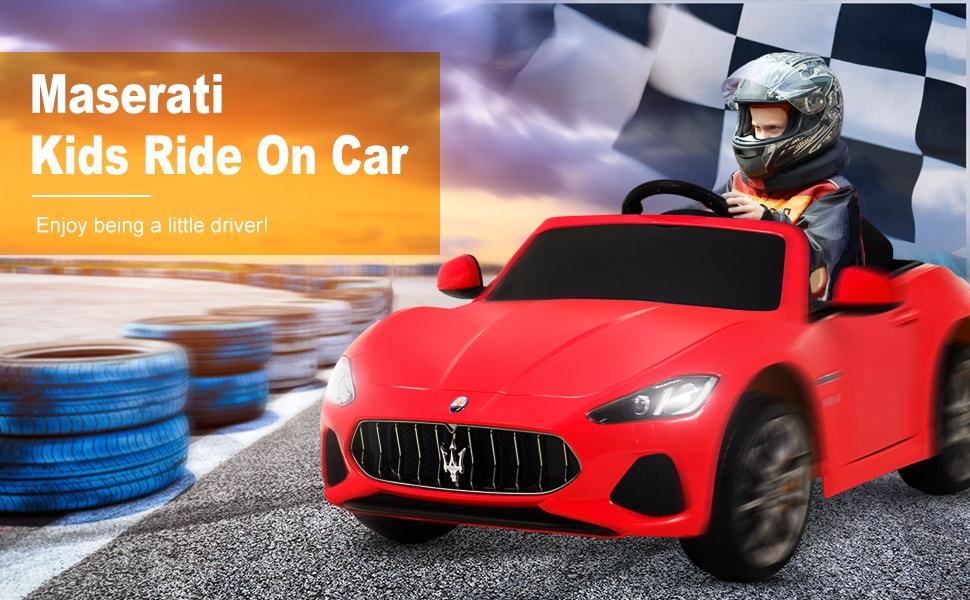 Licensed Maserati GranCabrio 12V Battery Powered Kids Ride On Car w/ Remote Control