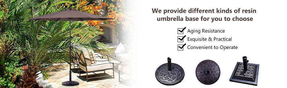 30lbs 18" Heavy Duty Round Umbrella Base Stand