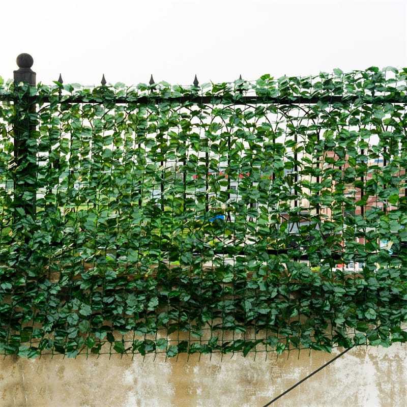 Faux Ivy Privacy Fence Screen, Artificial Decorative Hedge Panel, Vine Leaf Greenery Fence Cover for Garden, Patio & Porch Decor