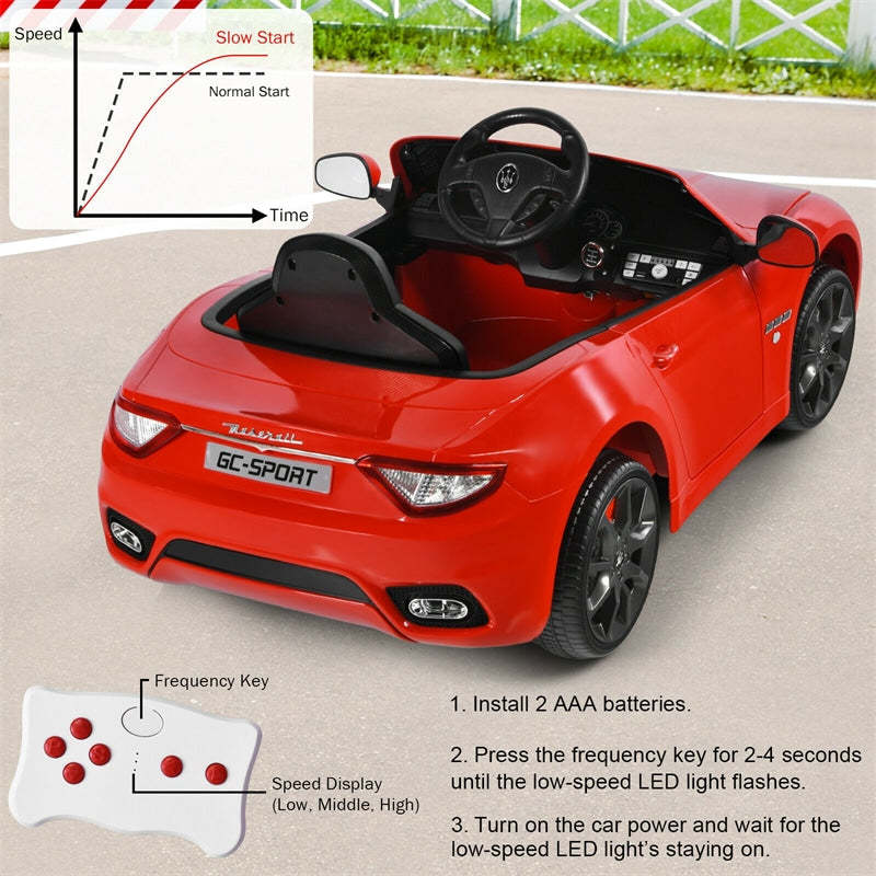 Licensed Maserati GranCabrio 12V Battery Powered Kids Ride On Car w/ Remote Control