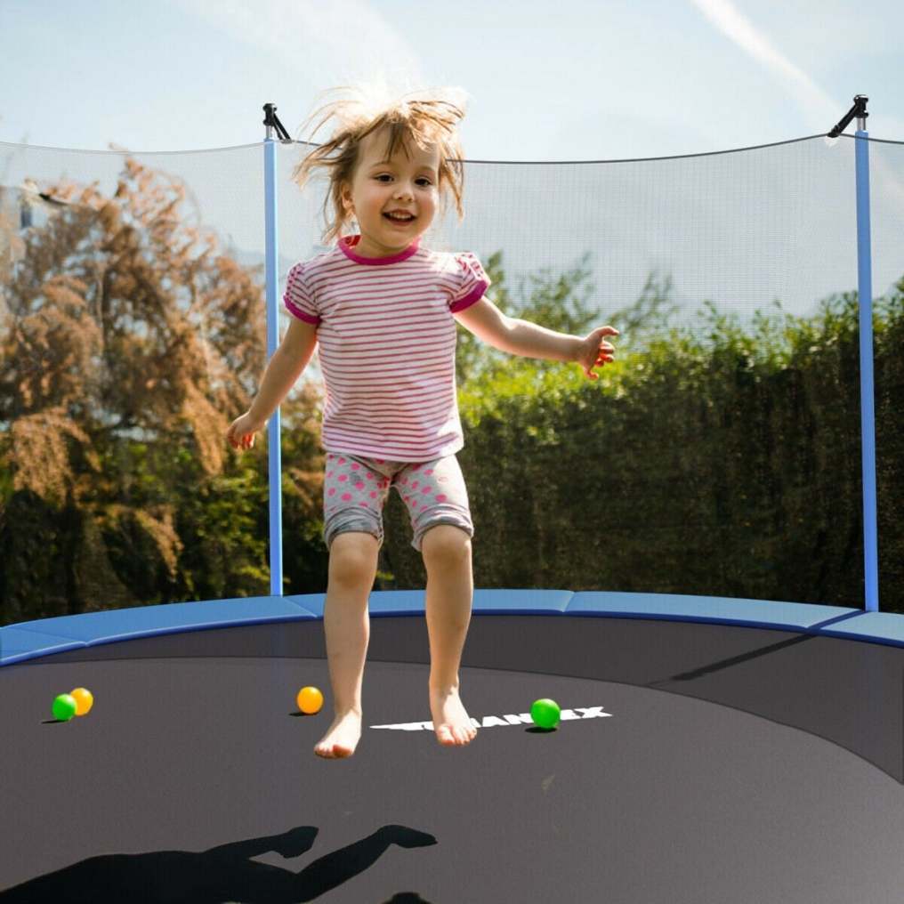 15 Ft Outdoor Trampoline Combo Bounding Bed Trampoline with Safety Enclosure Net & Ladder