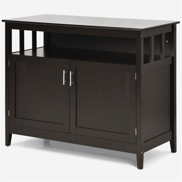 Modern Buffet Cabinet, Freestanding Wood Kitchen Sideboard with Storage, Adjustable Shelf, 2 Doors, Dining Console Table for Living Room Hallway