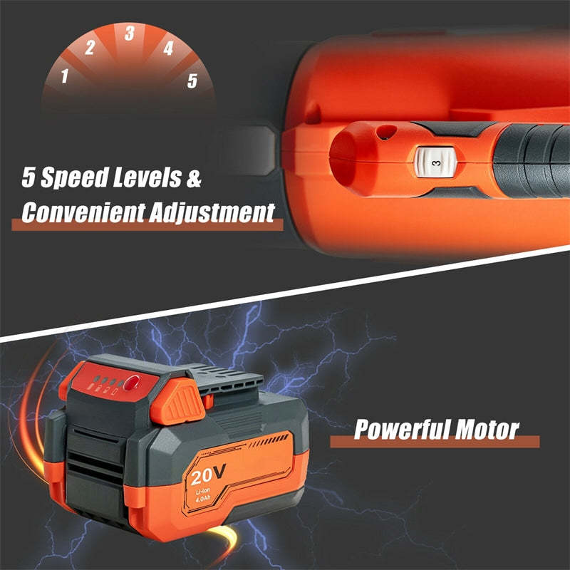 Electric Cordless Leaf Blower with Battery Charger for Garden Lawn Care