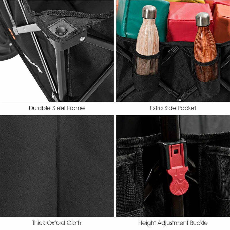 Outdoor Collapsible Utility Garden Wagon Cart Trolley Buggy