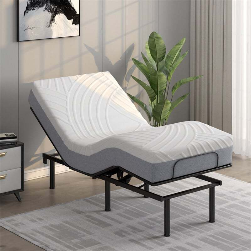 10 Inch Twin XL Adjustable Bed Mattress 3D Transformable Cutting Foam Mattress Cool Gel Infused & Bamboo Charcoal Memory Foam Mattress