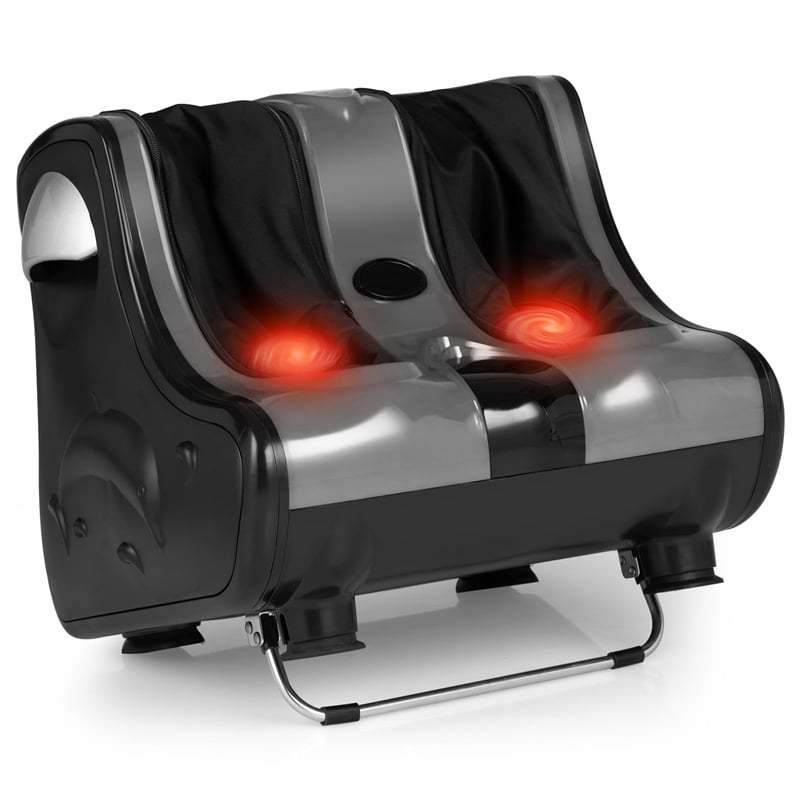 Foot and Calf Massager with Heat, Electric Foot Massage Machine Shiatsu Deep Kneading & Rolling Vibration for Leg Relaxation