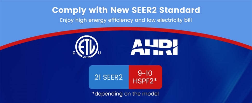 24000 BTU Mini Split Air Conditioner Energy Star w/ Heat Pump & Remote, 21 SEER2 208-230V Inverter AC Unit Works w/ Alexa, Google for Rooms 1500Sq.Ft