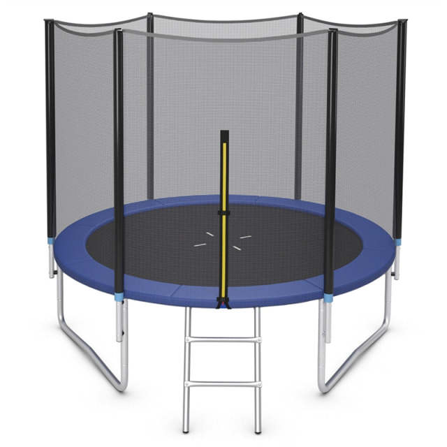 10FT Outdoor Trampoline Bounce Combo All-weather Backyard Trampoline with Safety Enclosure Net Combo & Ladder for Kids Adults