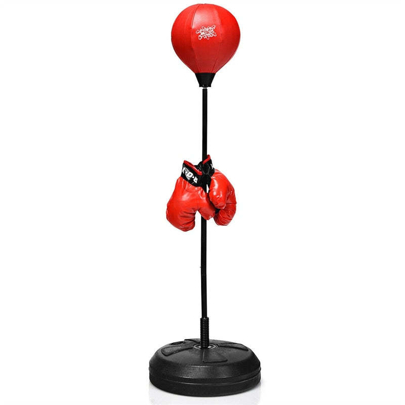 Height Adjustable Punching Bag Boxing Set with Stand and Boxing Gloves for Adults & Kids