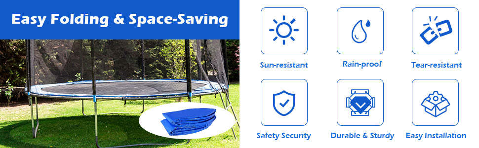15 Ft Round Trampoline Pad Safety Frame Pad Spring Pad Replacement Cover