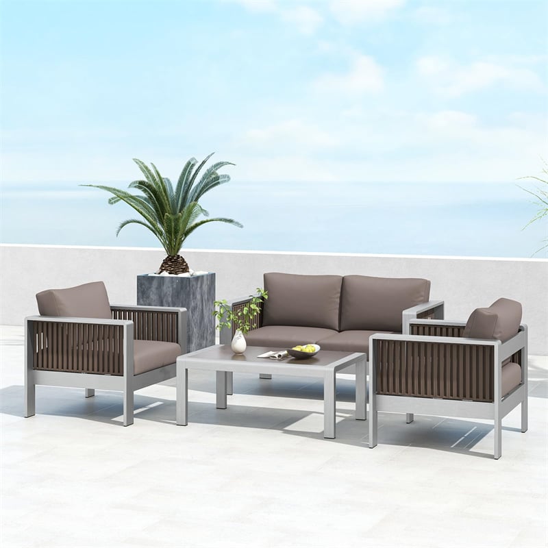 Seater Rattan Garden Furniture Outdoor Wicker Table Set Outdoor