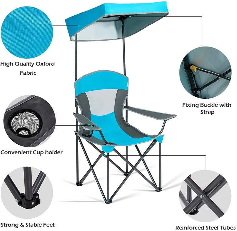 Bestoutdor camp chair folding canopy chair
