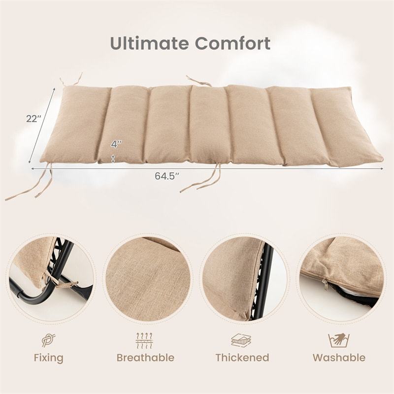 Adjustable Metal Zero Gravity Lounge Chair with Cup Holder Tray, Removable Cushion & Pillow, Folding Reclining Patio Chair for Garden Backyard