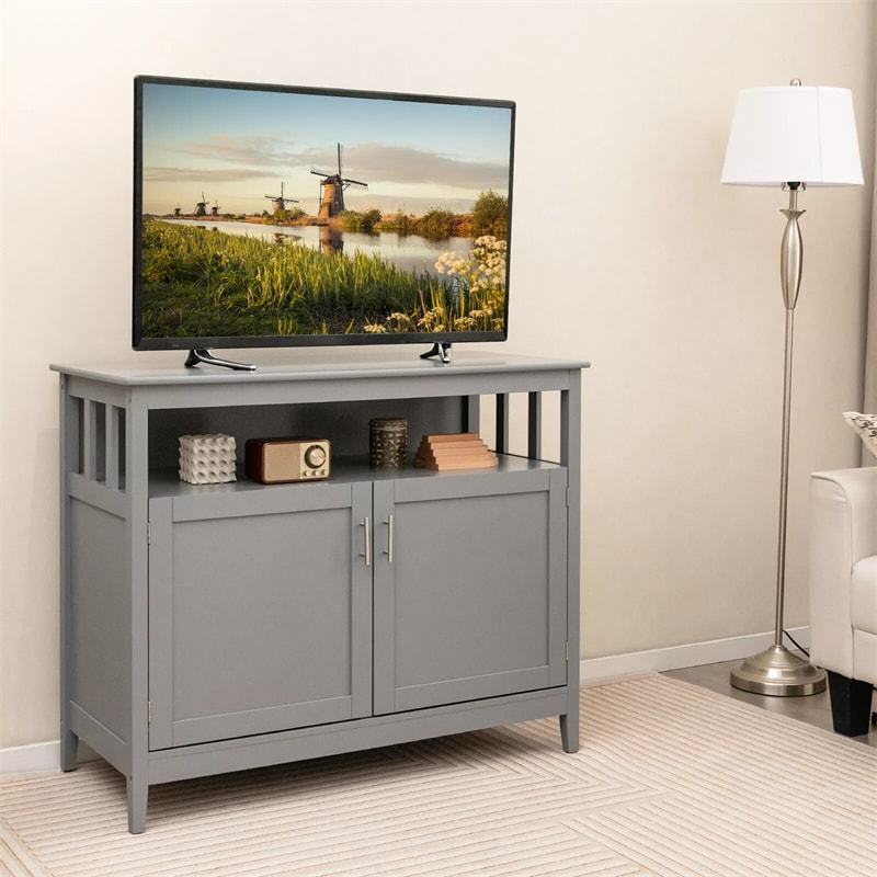 Modern Buffet Cabinet, Freestanding Wood Kitchen Sideboard with Storage, Adjustable Shelf, 2 Doors, Dining Console Table for Living Room Hallway