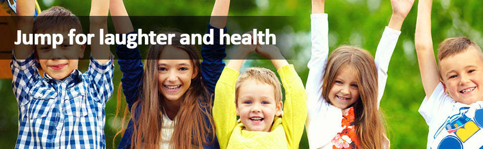 55" Outdoor Round Kids Trampoline with Safety Enclosure Net