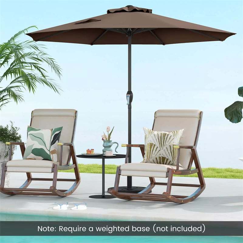 8.5FT Patio Umbrella, Outdoor Market Table Umbrella with Crank Handle, 8 Heavy Duty Ribs, Vented Top, Sun-Proof Canopy for Garden Yard Poolside