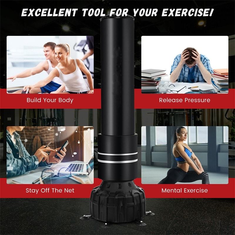 Freestanding Punching Bag 71" Heavy Boxing Bag with Suction Cup Fillable Base & Boxing Gloves, Kickboxing Training Bag for Adults Youth Kids