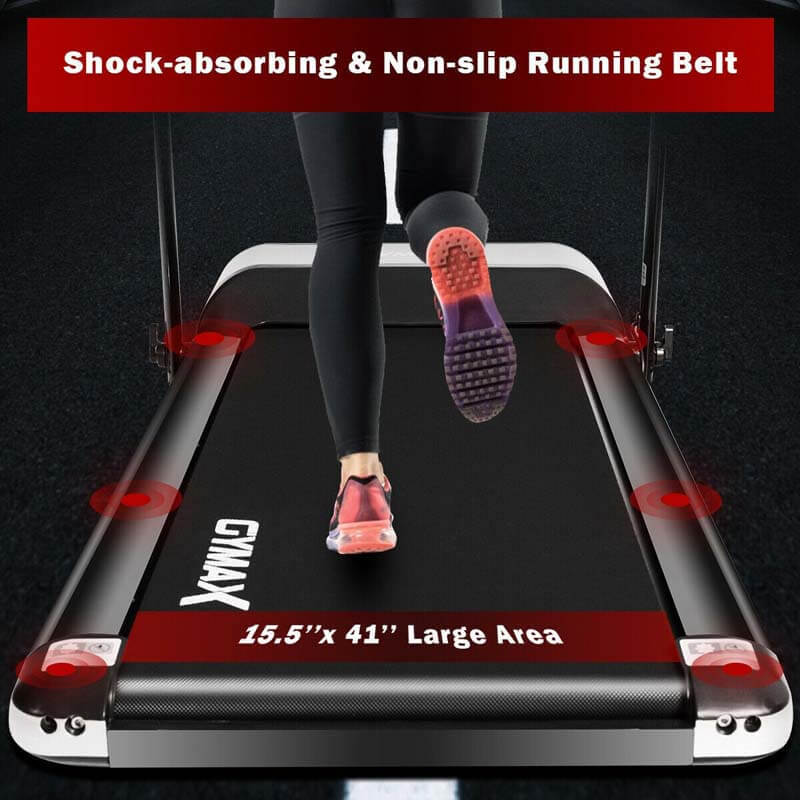 Ultra-thin Electric Folding Motorized Treadmill with LCD Monitor Low Noise