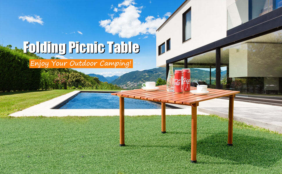 folding wooden camping table  - outdoor furniture - bestoutdor.com