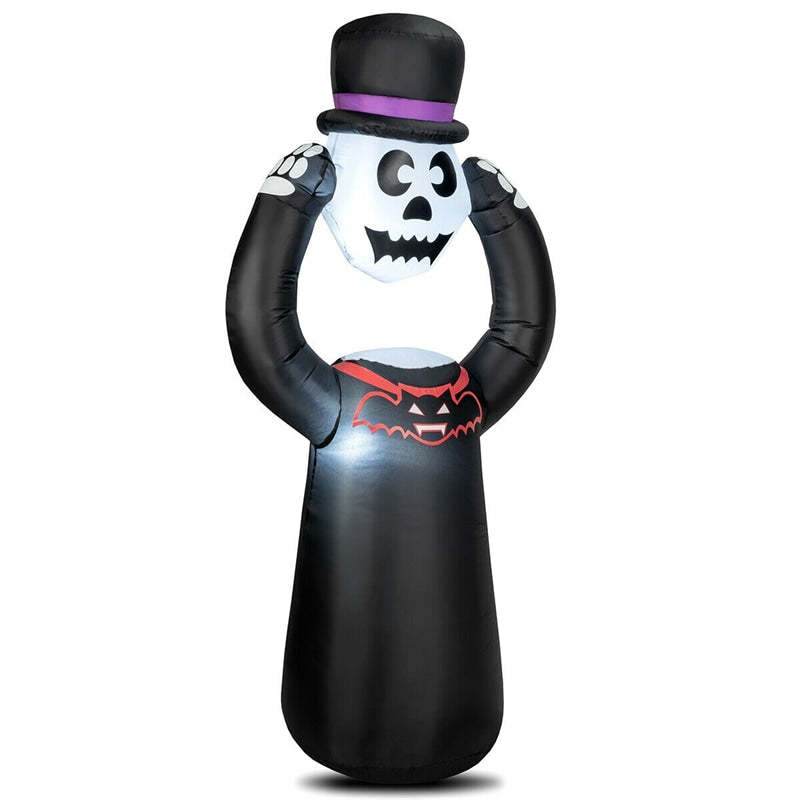 6 FT Inflatable Halloween Headless Skeleton with Blower Internal LED Bulbs