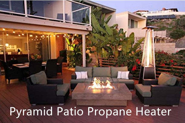 42000 BTU Pyramid Outdoor Patio Propane Heater with Wheels