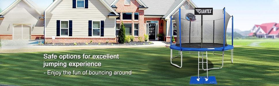 15 Ft Trampoline Combo with Enclosure Net and Basketball Hoop