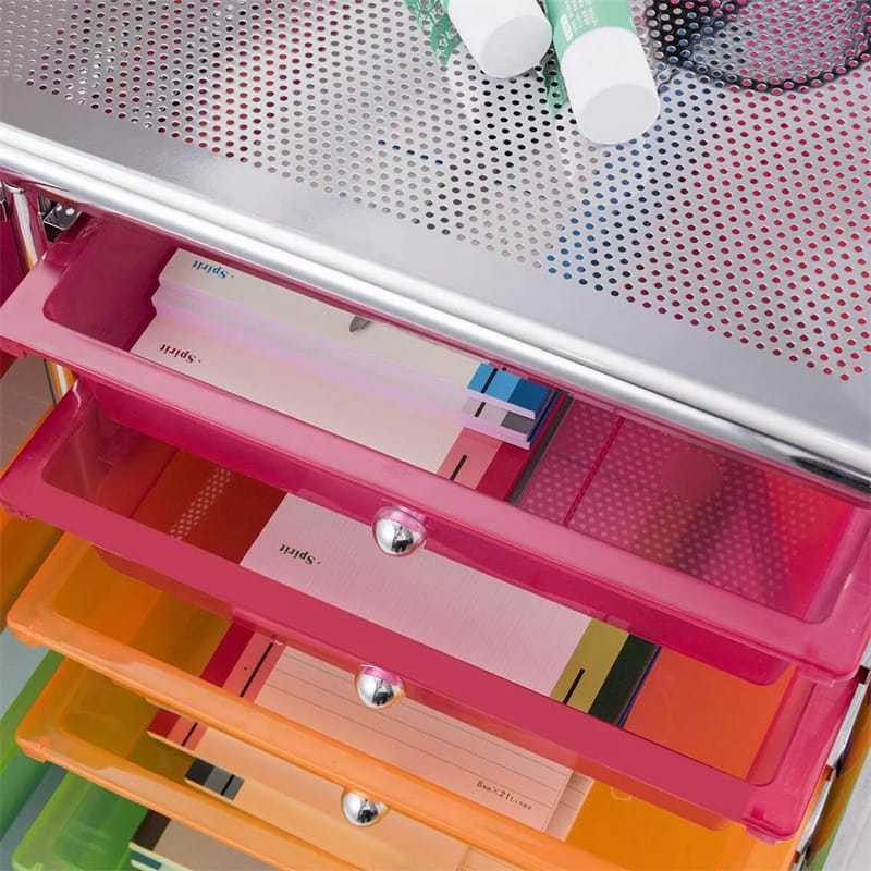 15-Drawer Rolling Storage Cart, Art &  Craft Organizer with Wheels & Removable Drawers for Tools, Scrapbook Paper, Home Office School