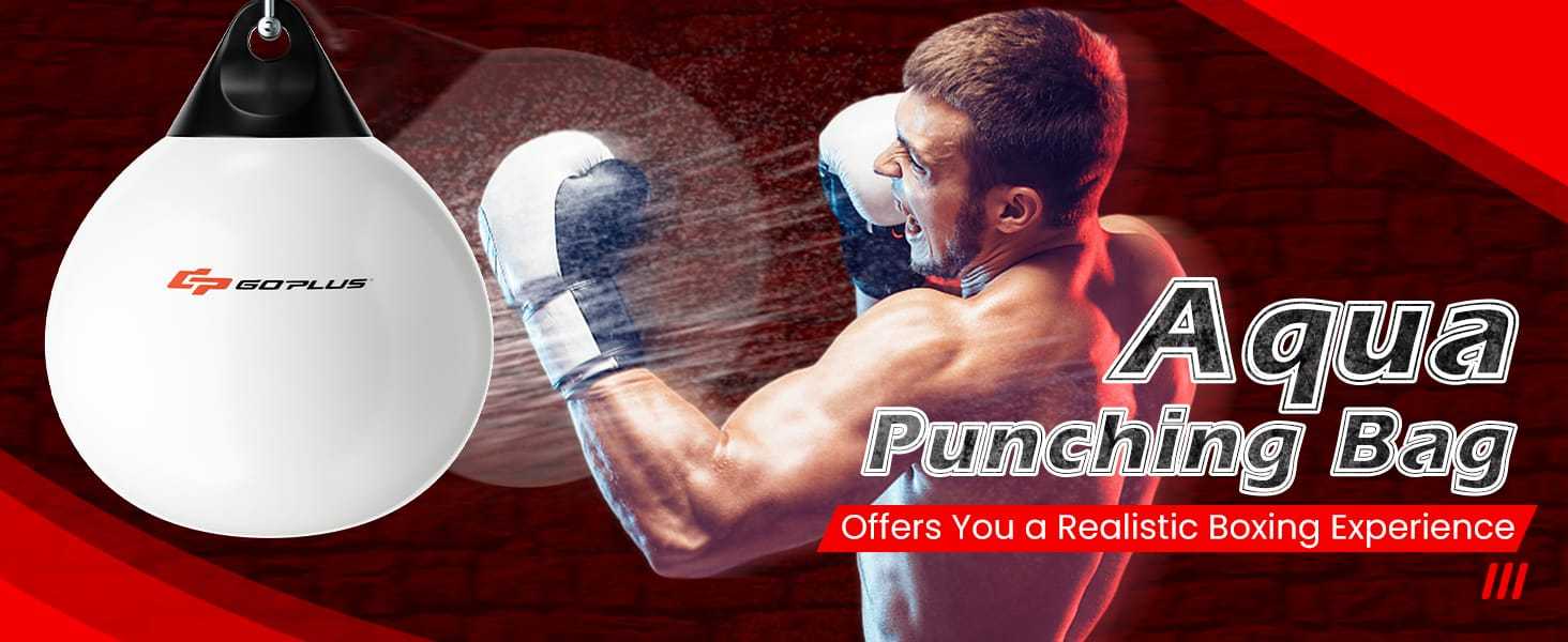 18" Water Aqua Punching Bag, 110Lbs Heavy Bag with Adjustable Metal Chain & Water Injection Hose, Boxing Training Bag for Adults Fitness, MMA