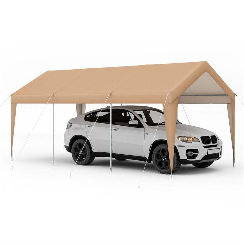10 x 20FT Heavy Duty Carport Car Canopy Portable Garage Car Shelter Outdoor Storage Tent with All-Weather Tarp & Galvanized Steel Frame