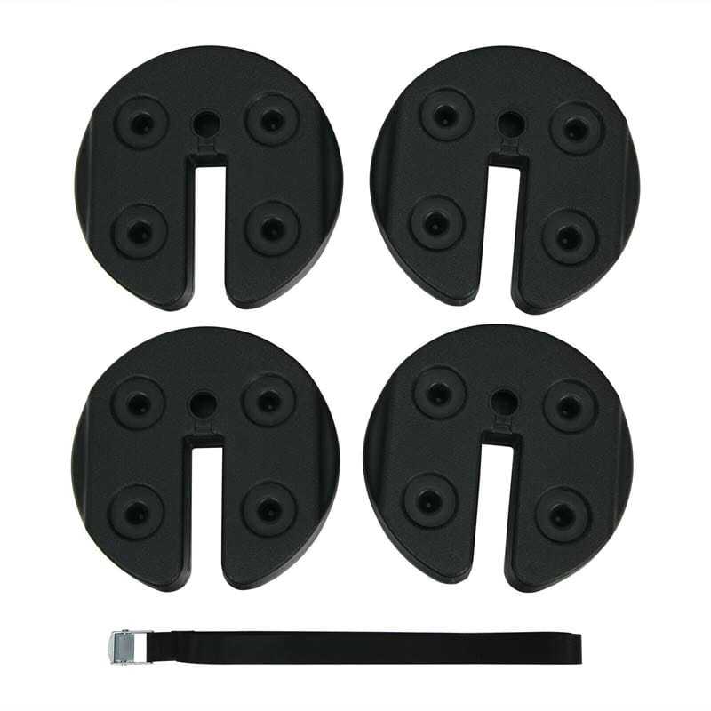 4/6/8 Piece Canopy Weights, Water/Sand Filled Weight Plates with No-Pinch Design & Straps for Umbrellas, Tents, Gazebos